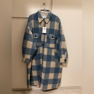 Isabel Marant Etoile Fontizi Plaid Jacket Blue